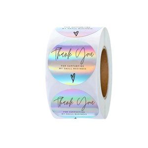 New 500pcs Rainbow Thank You Stickers